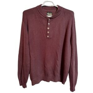 Guide Series wool blend purple henley sweater men 2XL